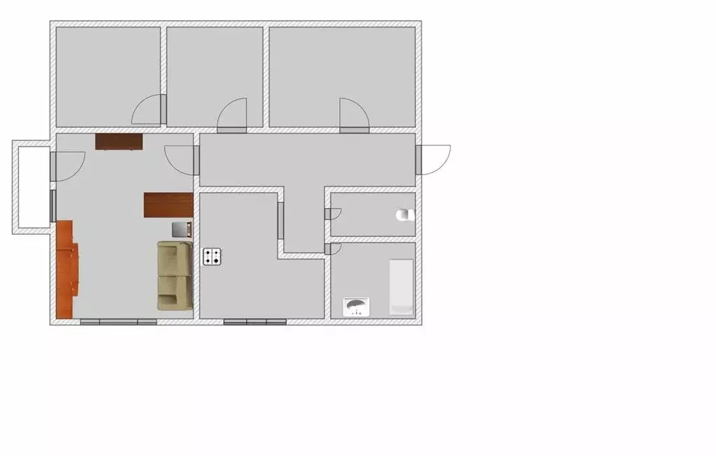 1к в 4-комнатной квартире (19.3 м) - Фото 2