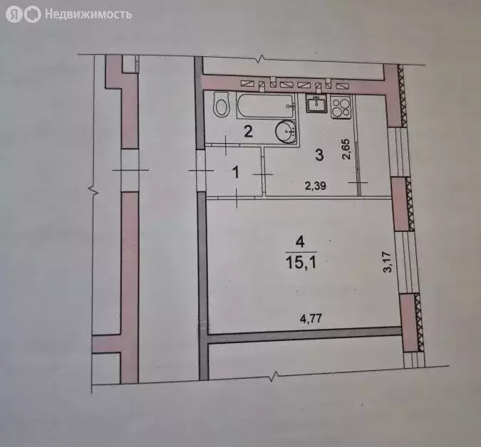1-комнатная квартира: Волгоград, улица Ломоносова, 79 (25 м) - Фото 1