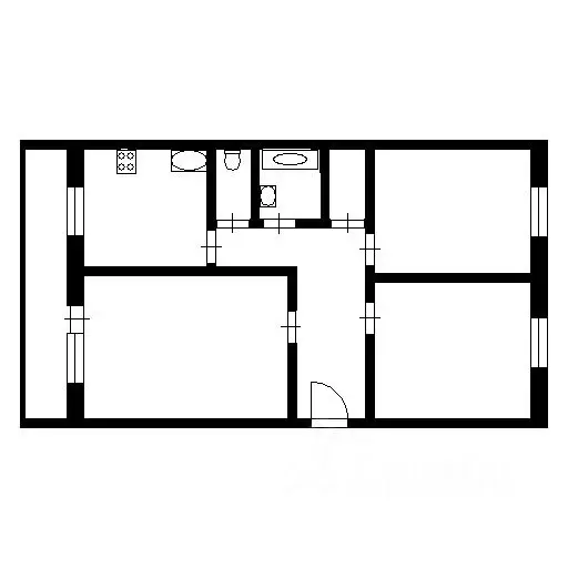 3-к кв. Тверская область, Тверь пос. Химинститута, 32 (67.0 м) - Фото 1