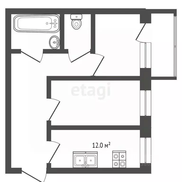 2-к кв. Ростовская область, Таганрог ул. Лизы Чайкиной, 62 (51.0 м) - Фото 2