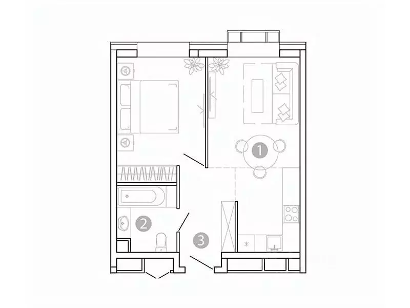 1-к кв. Забайкальский край, Чита 1-я Коллективная ул., 6 СТР (41.74 м) - Фото 1