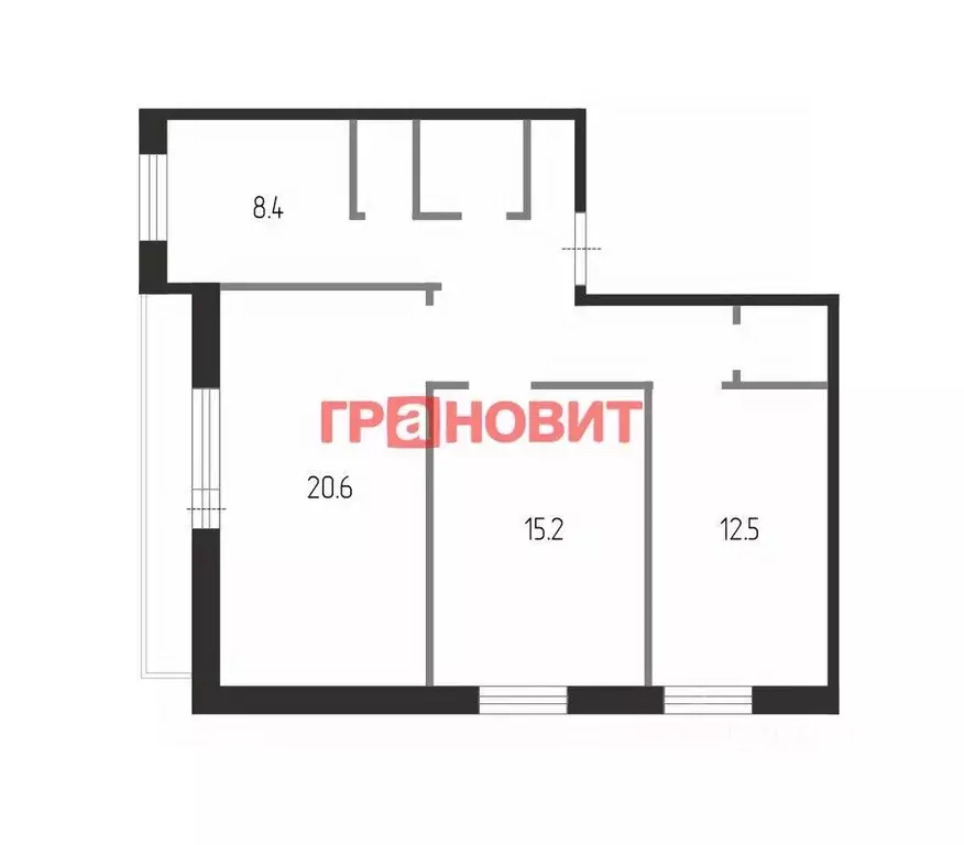 3-к кв. Новосибирская область, Новосибирск ул. Петухова, 14/4 (74.1 м) - Фото 1