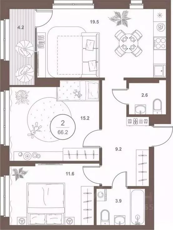 2-к кв. Пензенская область, Пенза Арбеково жилрайон, Дальнее Арбеково ... - Фото 2