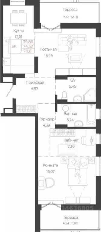 3-к кв. Алтай, Майминский район, с. Майма ул. Энергетиков (78.61 м) - Фото 0