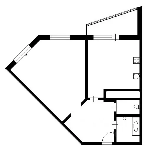 1-к кв. Санкт-Петербург ул. Бутлерова, 9к2 (41.7 м) - Фото 1