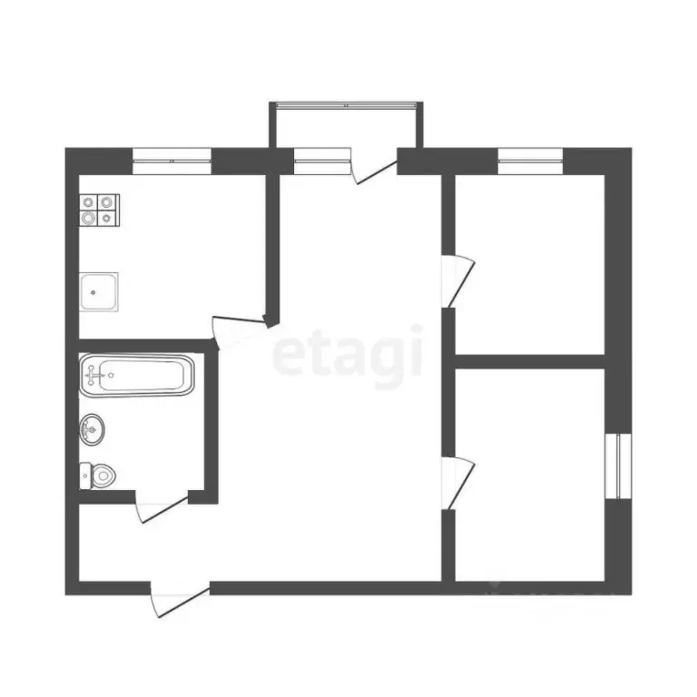 2-к кв. Мордовия, Саранск ул. Косарева, 74 (40.8 м) - Фото 1