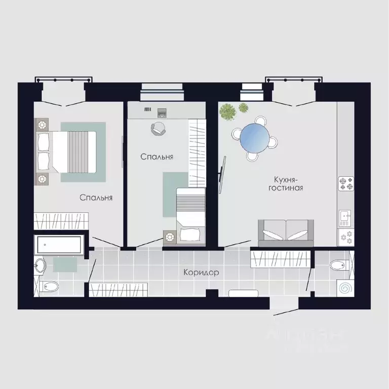 2-к кв. Оренбургская область, Оренбургский район, пос. Пригородный, ... - Фото 1