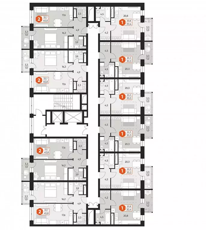 2-к кв. Московская область, Балашиха Гагарина мкр, ул. Проектная, 4 ... - Фото 2