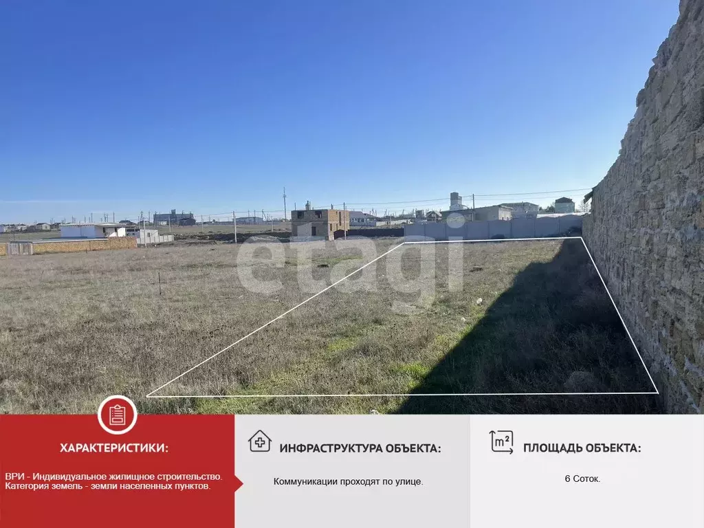 Участок в Крым, Евпатория Исмаил-Бей мкр, ул. Бекира Чобан-Заде, 54 ... - Фото 1