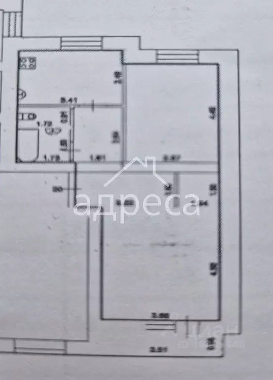 2-к кв. Самарская область, Самара Ташкентский пер., 43А (58.0 м) - Фото 2