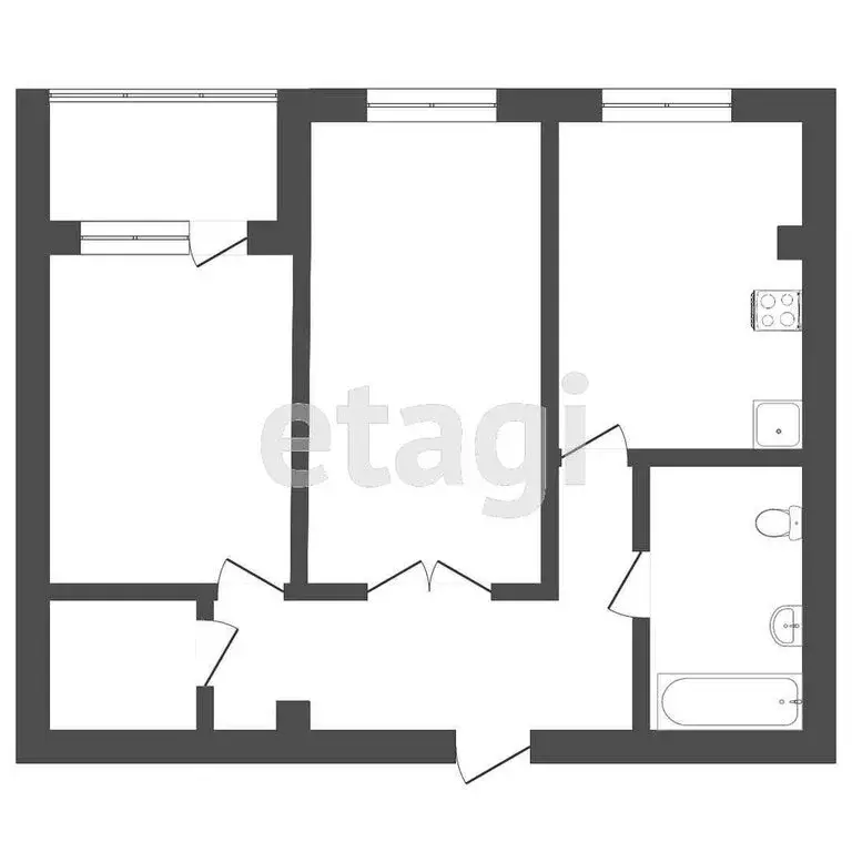 2-комнатная квартира: Тюмень, улица Ветеранов Труда, 9А (56.2 м) - Фото 0