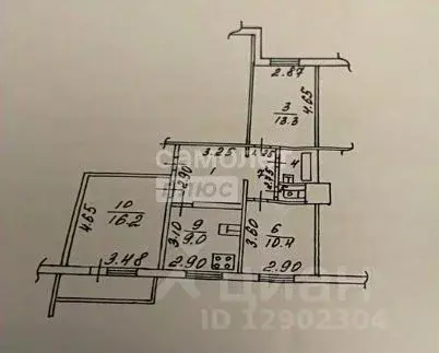 3-к кв. Липецкая область, Липецк просп. имени 60-летия СССР, 5 (65.0 ... - Фото 2