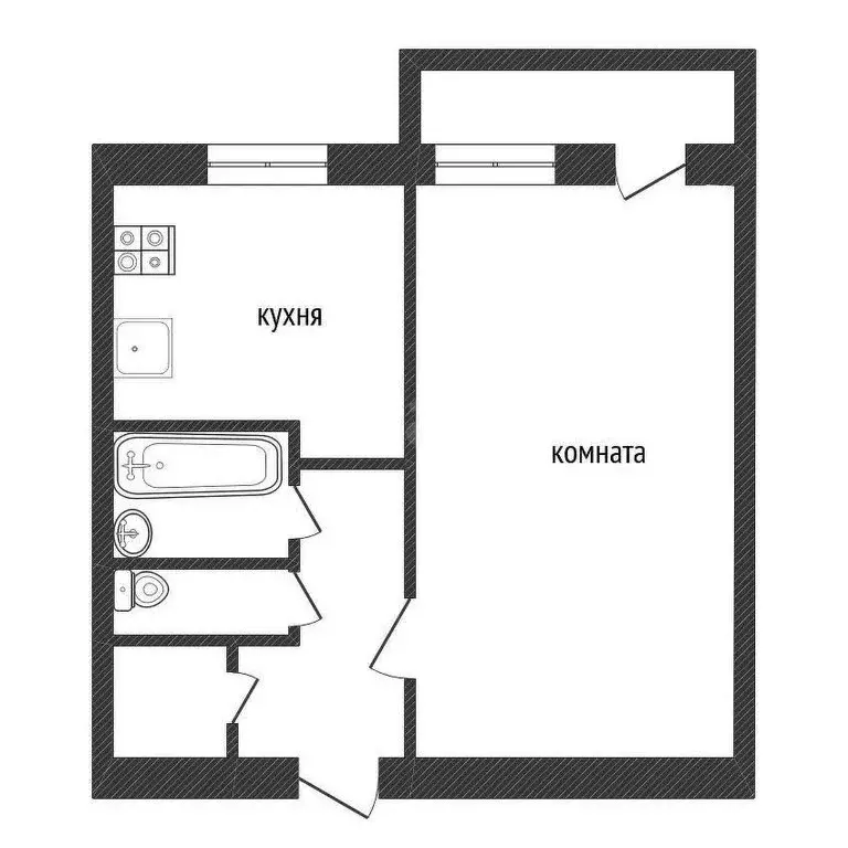 1-комнатная квартира: Кириши, Молодёжный бульвар, 16 (29.9 м) - Фото 0