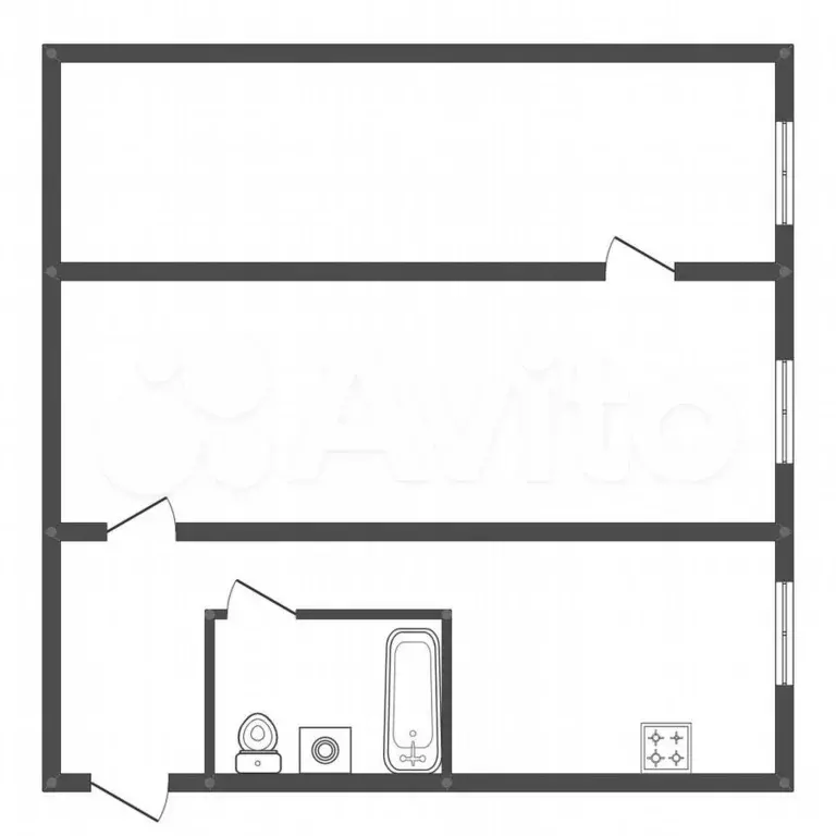 2-к. квартира, 47 м, 5/5 эт. - Фото 0
