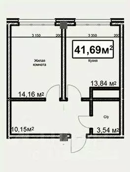 1-к кв. Ставропольский край, Ессентуки ул. Благодатная, 24 (41.69 м) - Фото 2