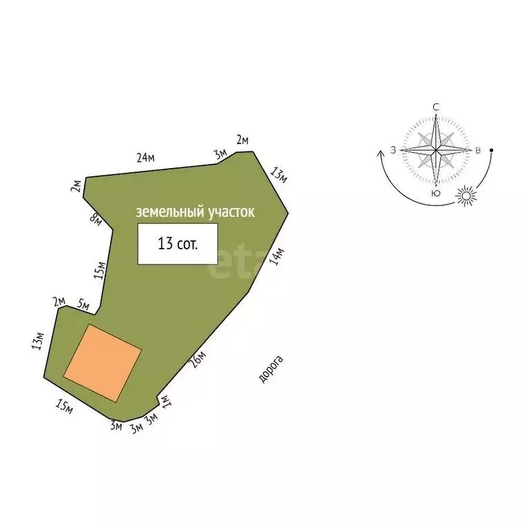 Дом в посёлок Караваево, Заречная улица (52 м) - Фото 1