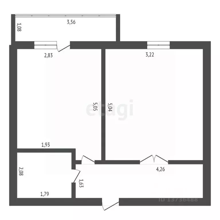 1-к кв. Амурская область, Благовещенск ул. Богдана Хмельницкого, 13 ... - Фото 2