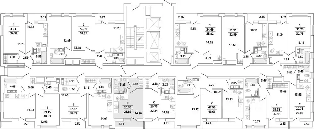 Студия Санкт-Петербург Полюстрово тер.,  (21.86 м) - Фото 1