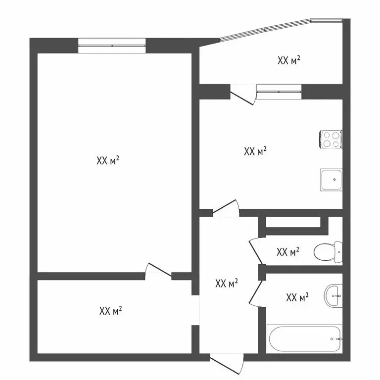 1-комнатная квартира: Тюмень, Широтная улица, 165 (40.5 м) - Фото 0