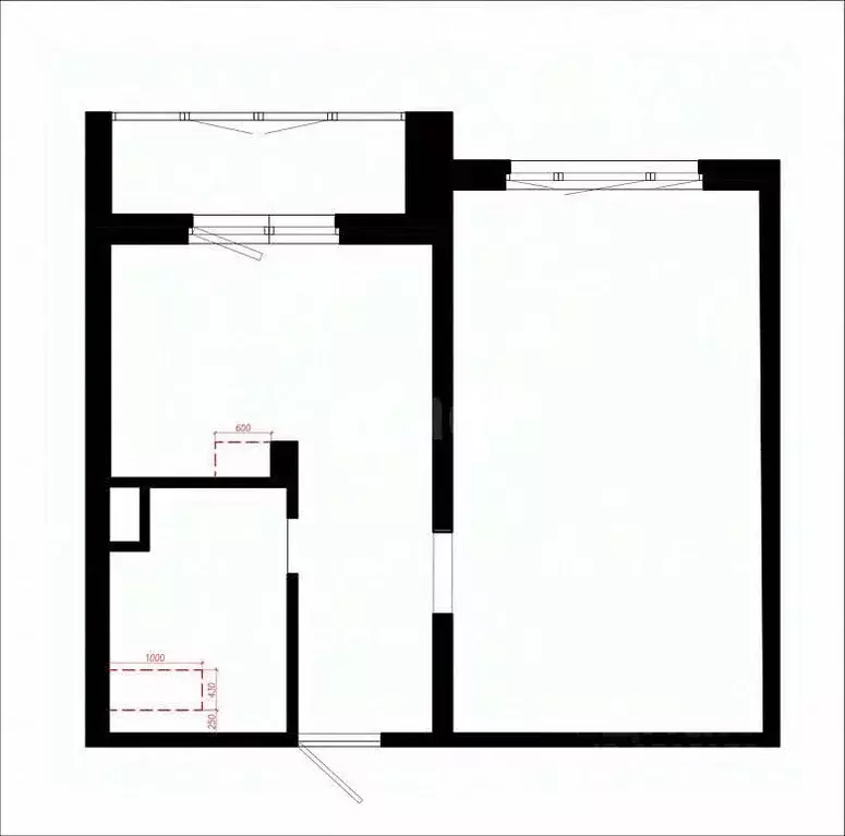 1-к кв. Татарстан, Казань ул. Сибгата Хакима, 52 (42.0 м) - Фото 2