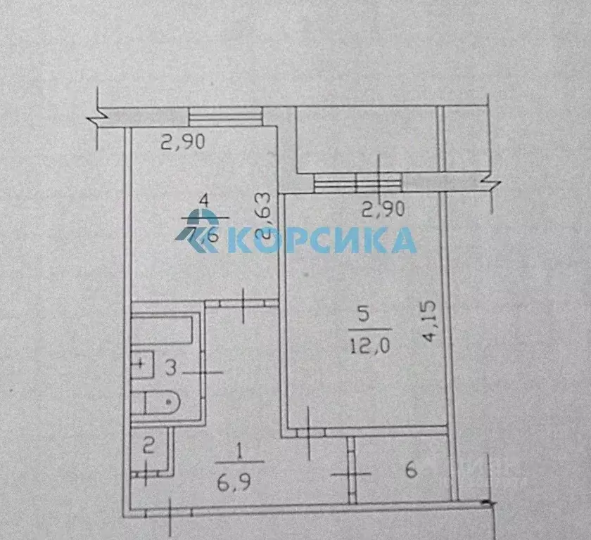 1-к кв. Татарстан, Набережные Челны просп. Чулман, 40/45 (33.0 м) - Фото 1