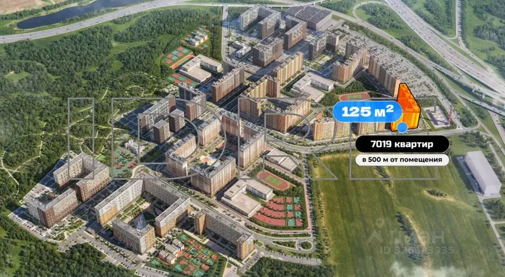 Торговая площадь в Московская область, Люберцы городской округ, Мирный ... - Фото 1