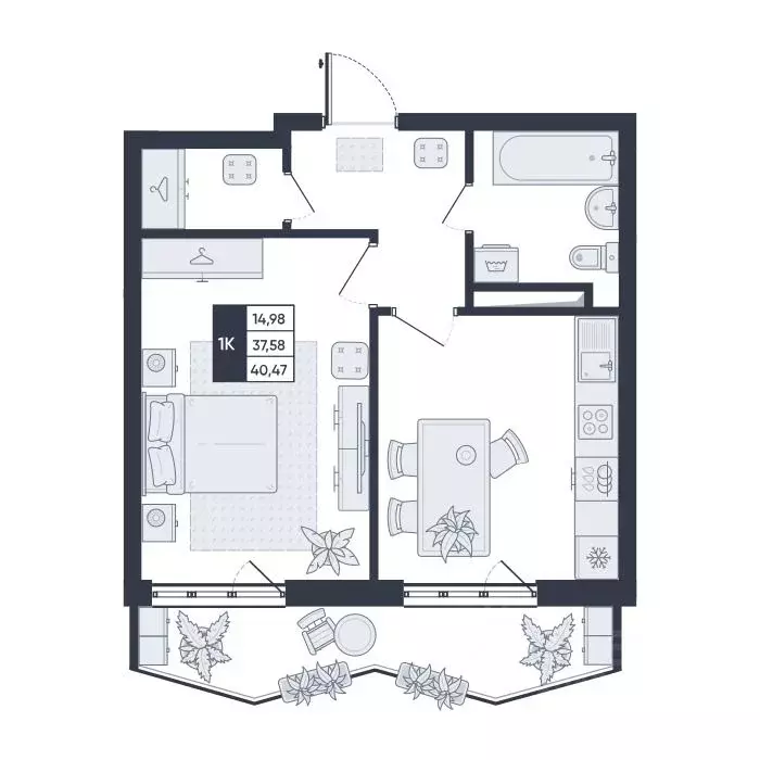1-к кв. Белгородская область, Старый Оскол Садовые Кварталы мкр,  ... - Фото 1