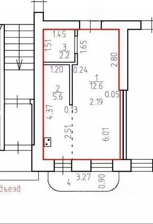 1-к кв. Костромская область, Кострома ул. Нижняя Дебря, 32Б (24.0 м) - Фото 1
