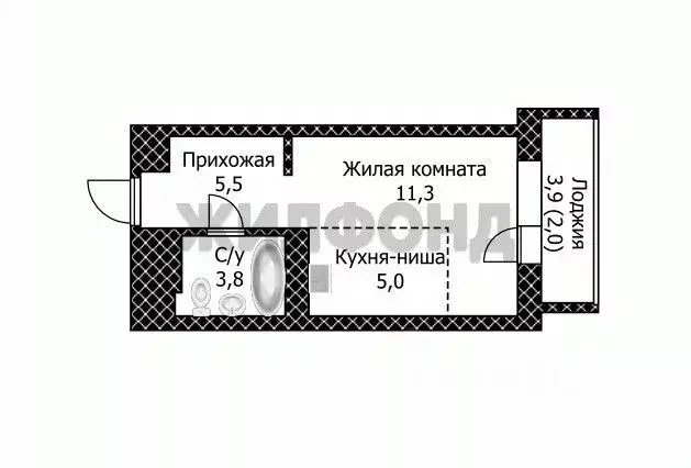 1-к кв. Новосибирская область, Новосибирск Красный просп., 197/9 (29.5 ... - Фото 1