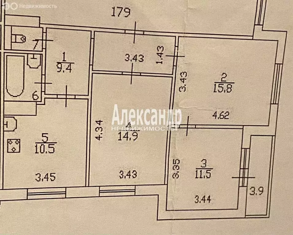3-комнатная квартира: Санкт-Петербург, Богатырский проспект, 33к2 ... - Фото 2