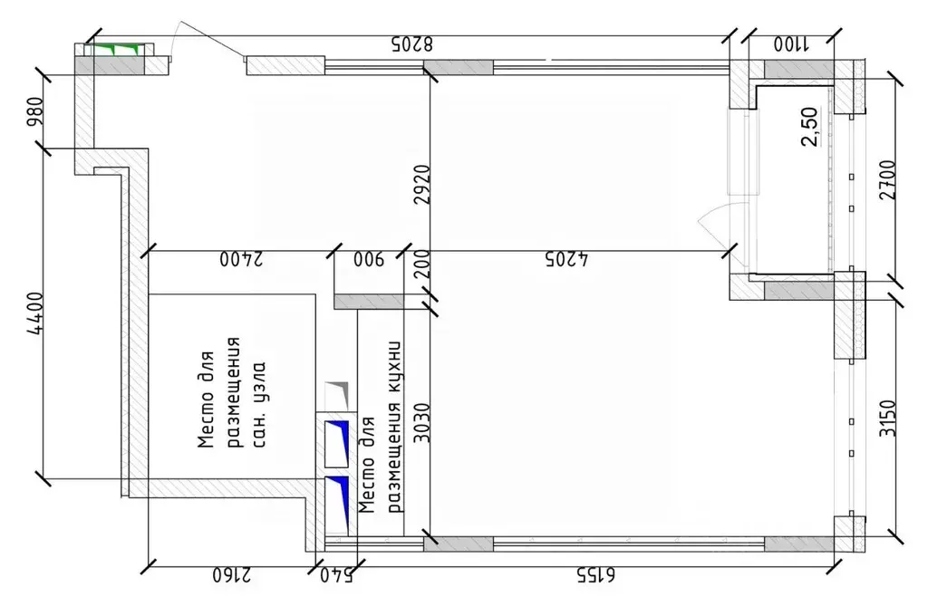 2-к кв. Кемеровская область, Кемерово ул. 1-я Линия, 24 (47.7 м) - Фото 1