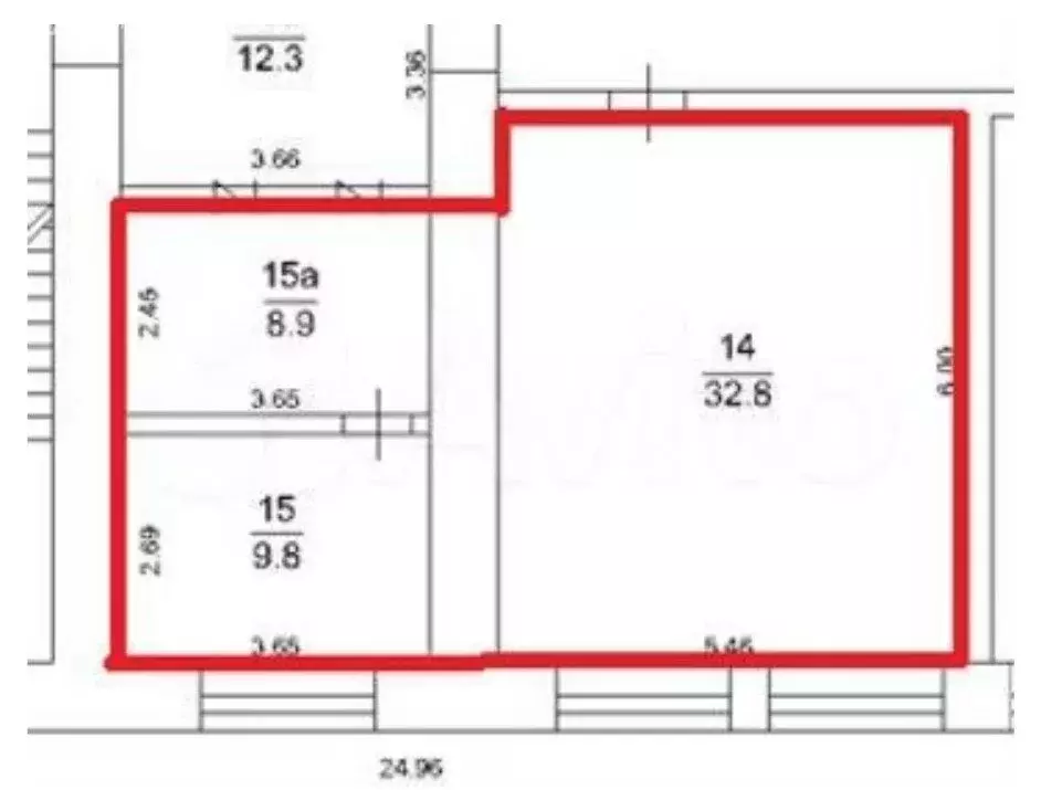 Офис (51.5 м) - Фото 1