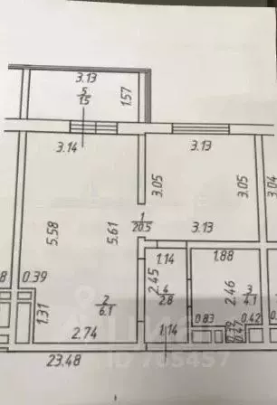 1-к кв. Татарстан, Казань ул. Рашида Нежметдинова, 11к4 (35.2 м) - Фото 2