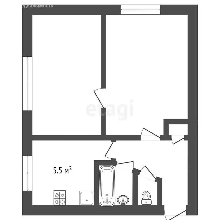 2-комнатная квартира: Саранск, улица Степана Разина, 33 (40.1 м) - Фото 0