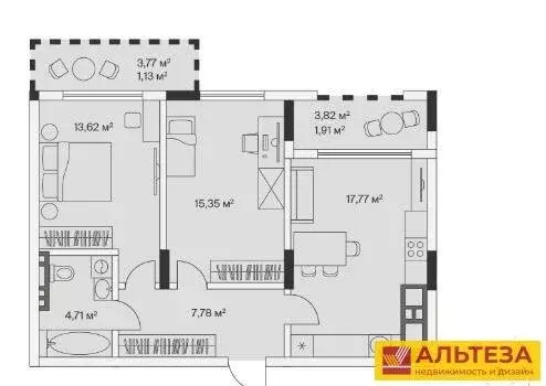 2-комнатная квартира: Калининградская область, Гурьевский ... - Фото 1