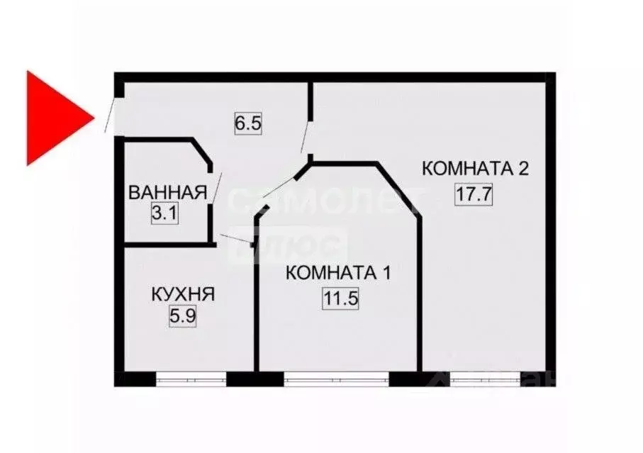 2-к кв. Санкт-Петербург Ленинский просп., 162К2 (44.7 м) - Фото 1