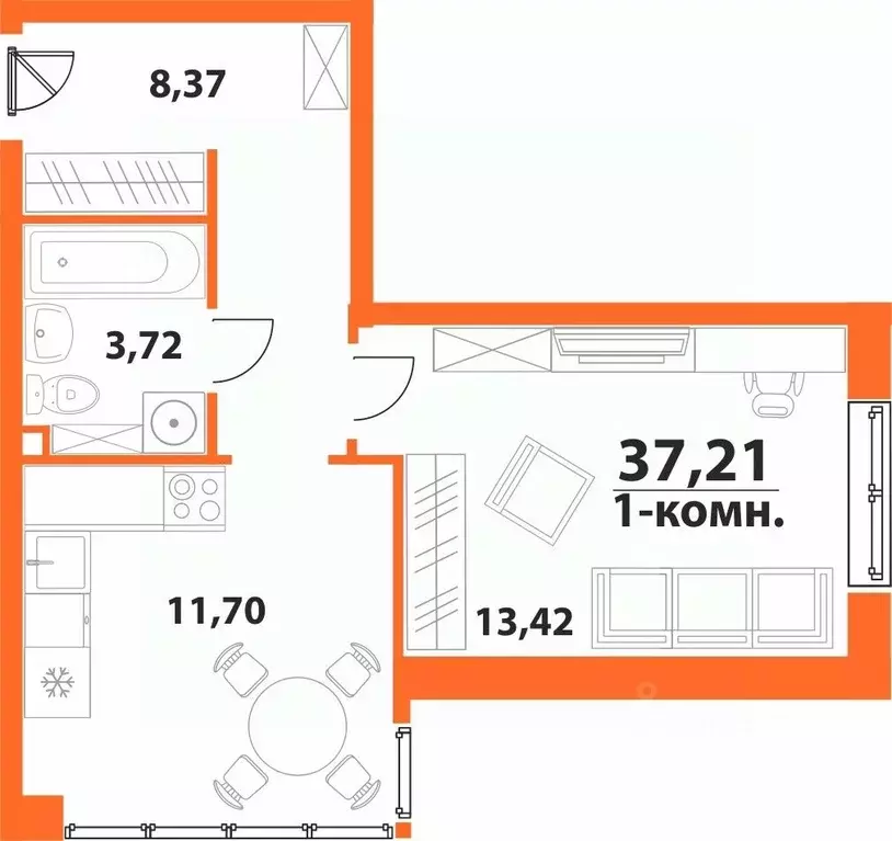 1-к кв. Ульяновская область, Ульяновск 19-й мкр, Аквамарин-2 жилой ... - Фото 0