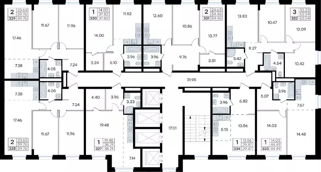 Студия Приморский край, Владивосток ул. Тухачевского, 80 (38.21 м) - Фото 2