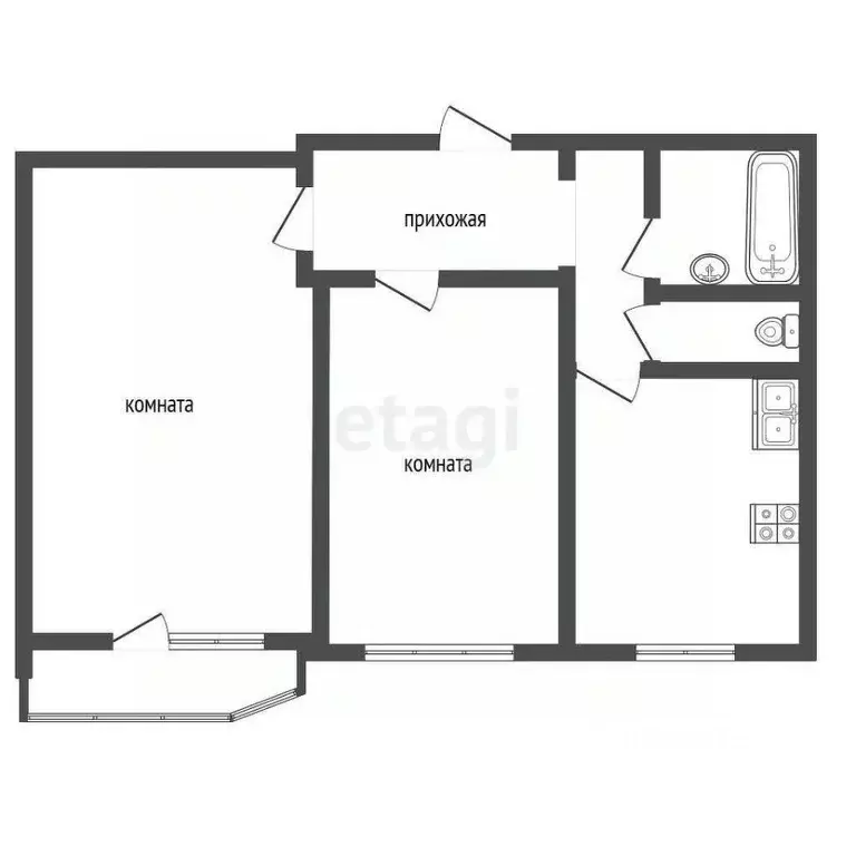 2-к кв. Москва проезд Якушкина, 3 (48.0 м) - Фото 2