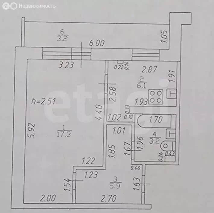 1-комнатная квартира: Казань, улица Маршала Чуйкова, 39 (34.8 м) - Фото 1