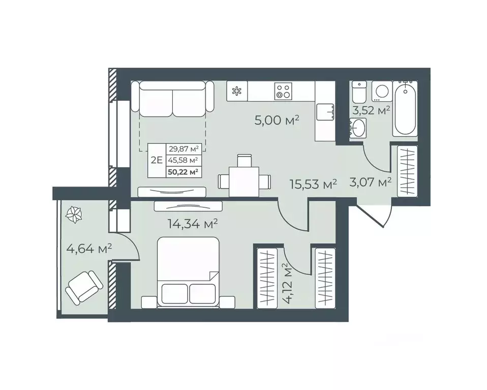 2-к кв. Воронежская область, Бобров  (50.22 м) - Фото 1