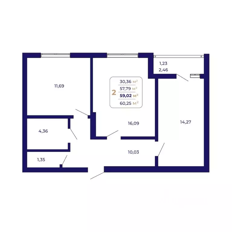 2-к кв. Башкортостан, Уфа Затон-Восточный жилрайон, Паруса жилой ... - Фото 1