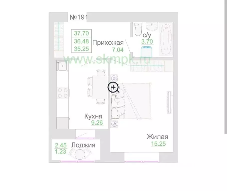 1-к кв. Калининградская область, Зеленоградск ул. Тургенева, 16Ак3 ... - Фото 2