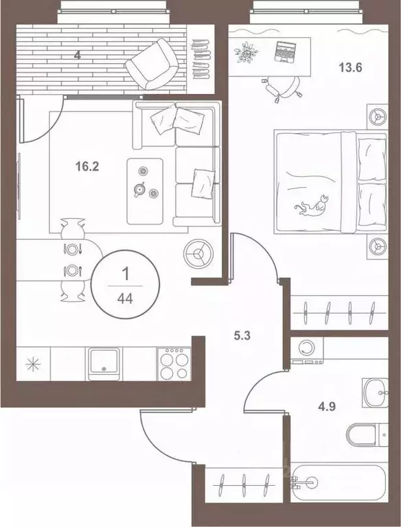 1-к кв. Пензенская область, Пенза Арбеково жилрайон, Дальнее Арбеково ... - Фото 2