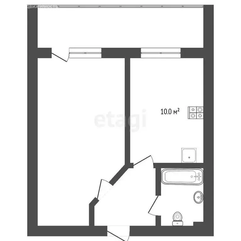 1-комнатная квартира: Тюмень, Солнечный проезд, 7 (35.5 м) - Фото 1