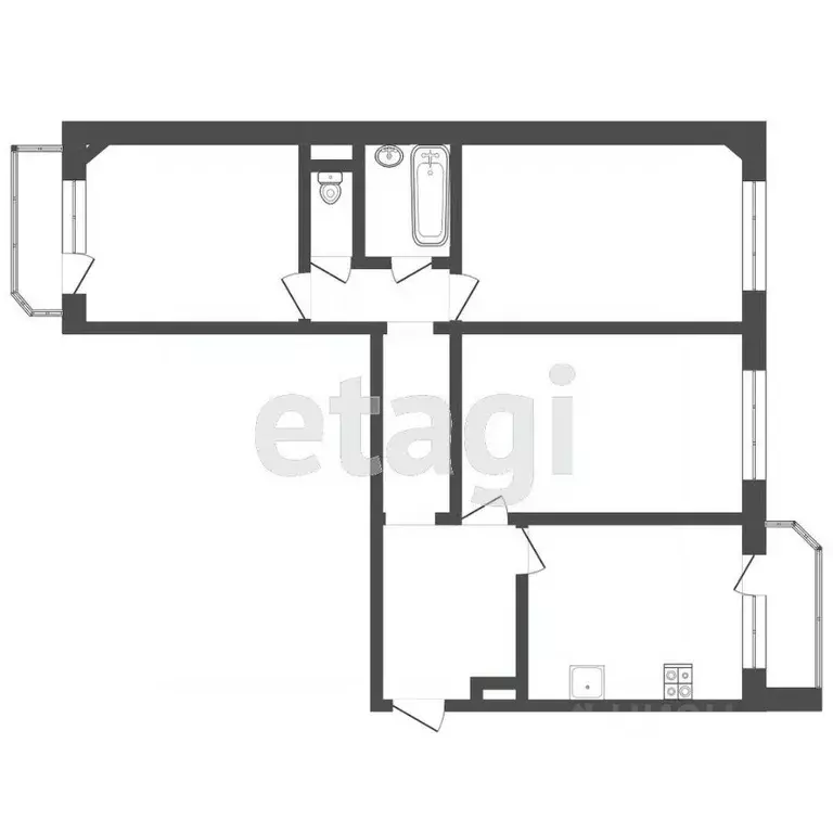 3-к кв. Тюменская область, Тюмень Широтная ул., 190к3 (90.1 м) - Фото 1