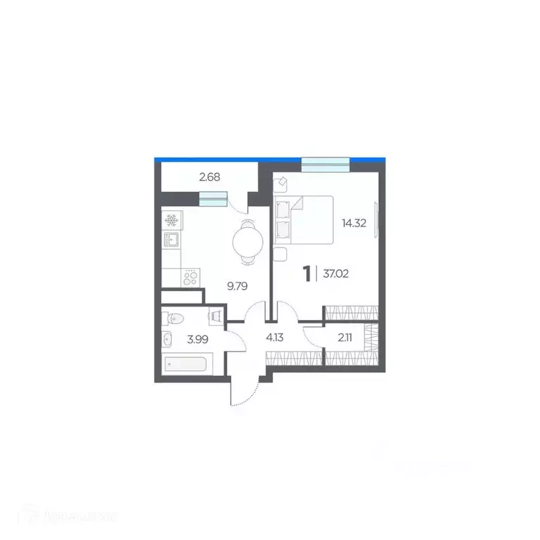1-к кв. Рязанская область, Рязанский район, Дядьковское с/пос, с. ... - Фото 2