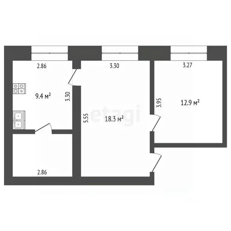 2-к кв. Московская область, Серпухов городской округ, пос. Оболенск ... - Фото 2