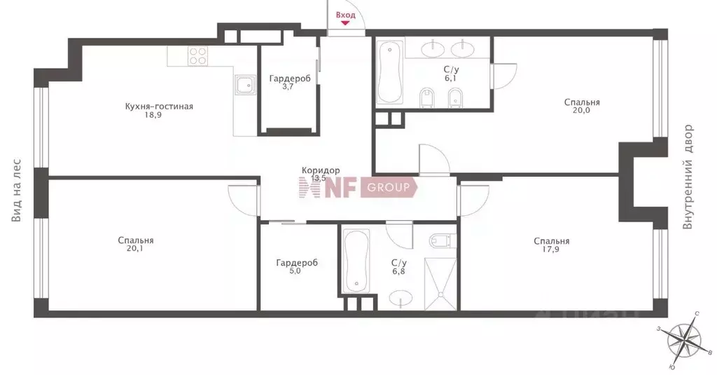 4-к кв. Москва ул. Нижние Мневники, 7 (112.0 м) - Фото 1