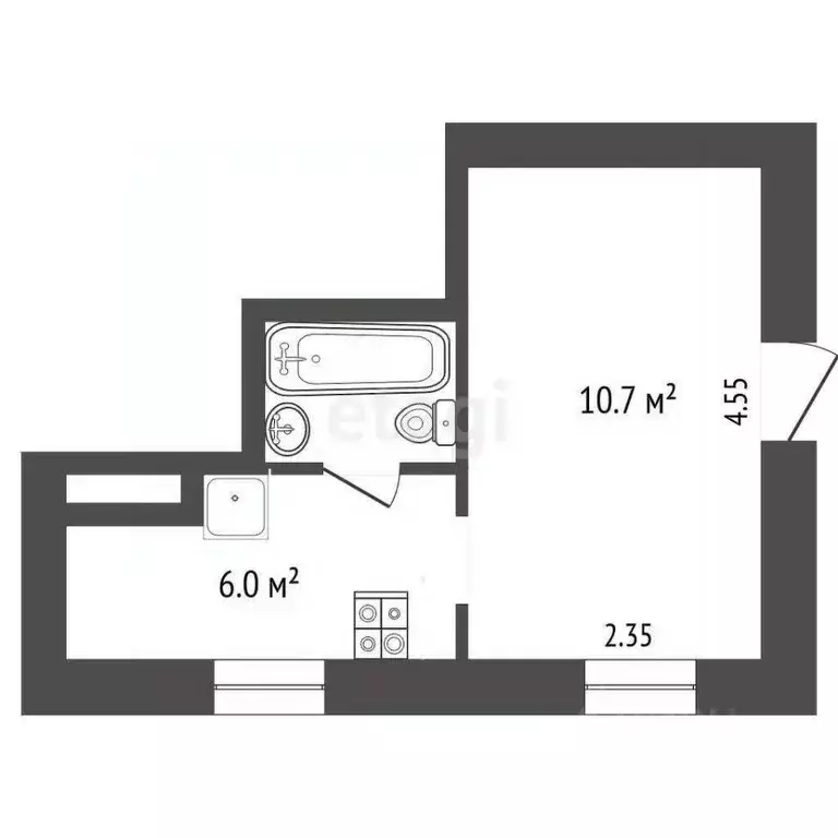 1-к кв. Крым, Ялта ул. Сеченова, 15 (18.0 м) - Фото 1